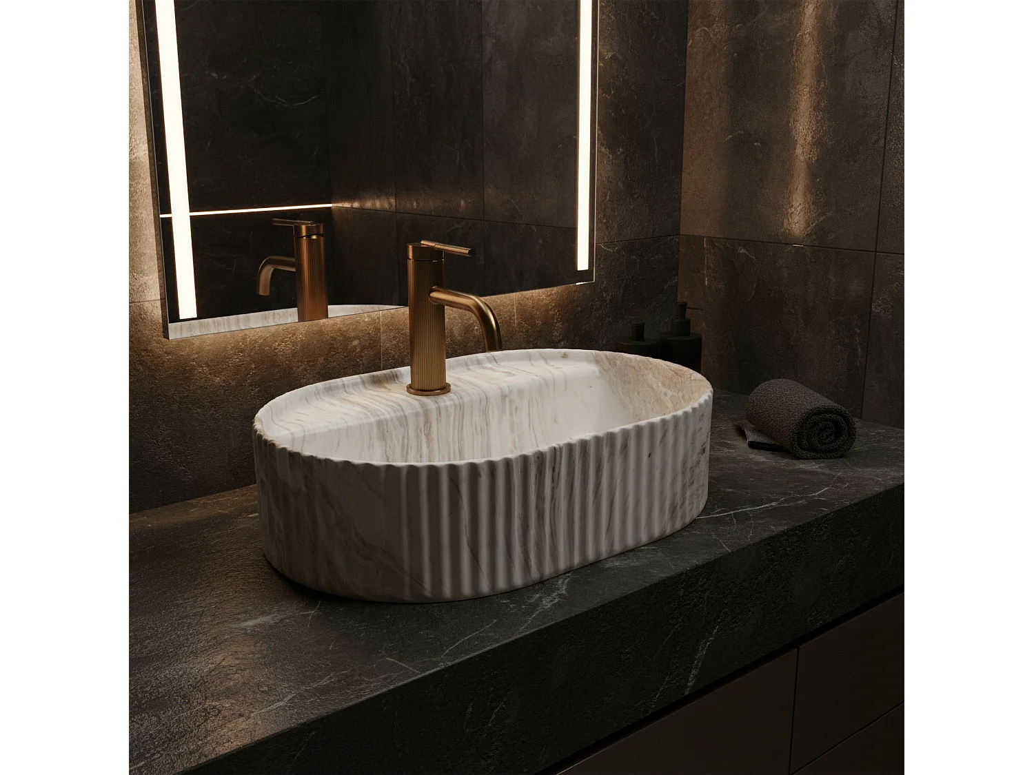 Opzetwastafel Rea Marcela 50 Kallisto Beige