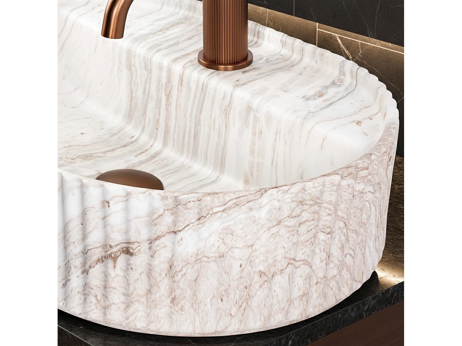 Opzetwastafel Rea Marcela 50 Kallisto Beige