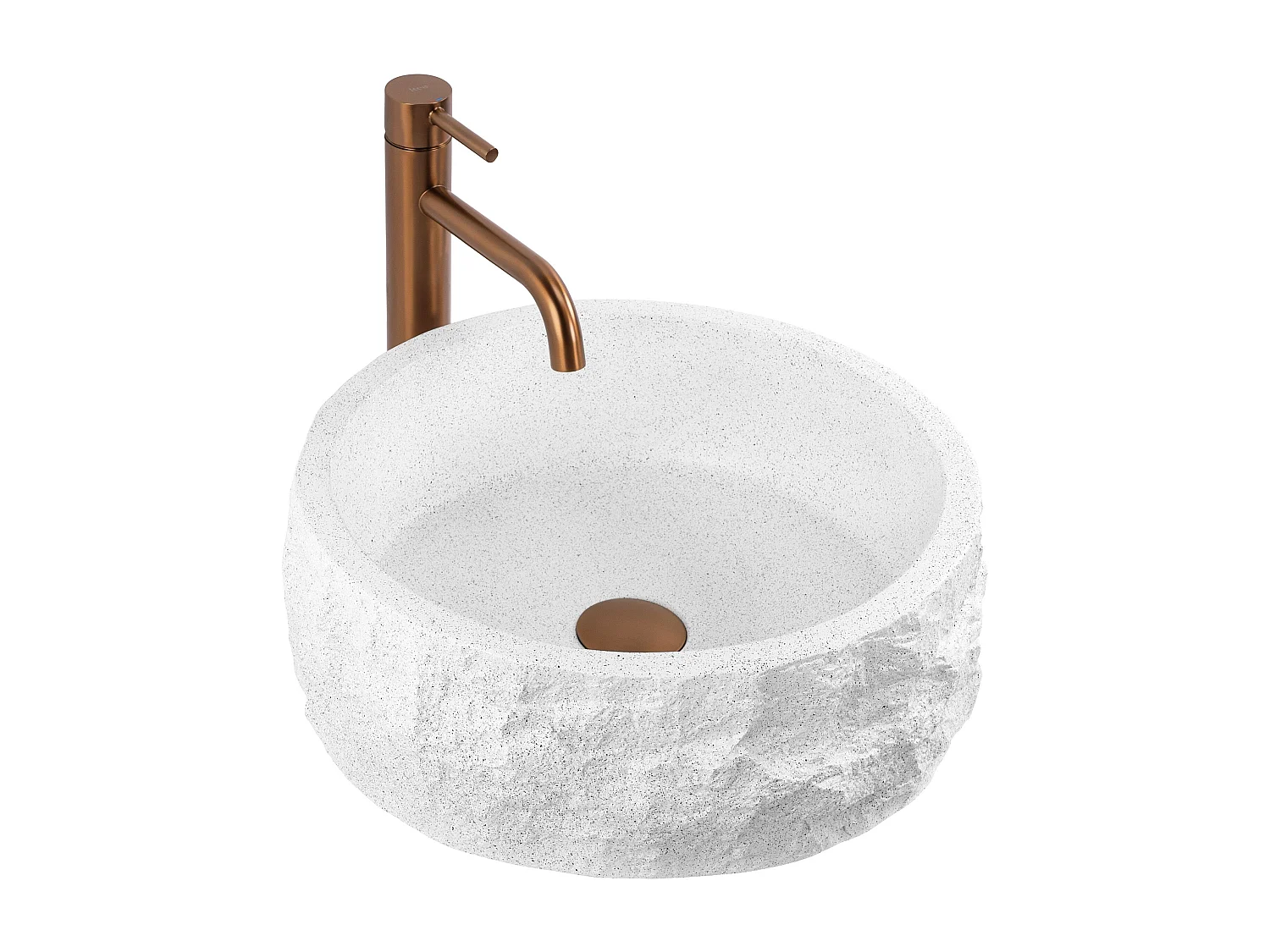 Vasque À Poser Rea Alice White, Imitation Stone