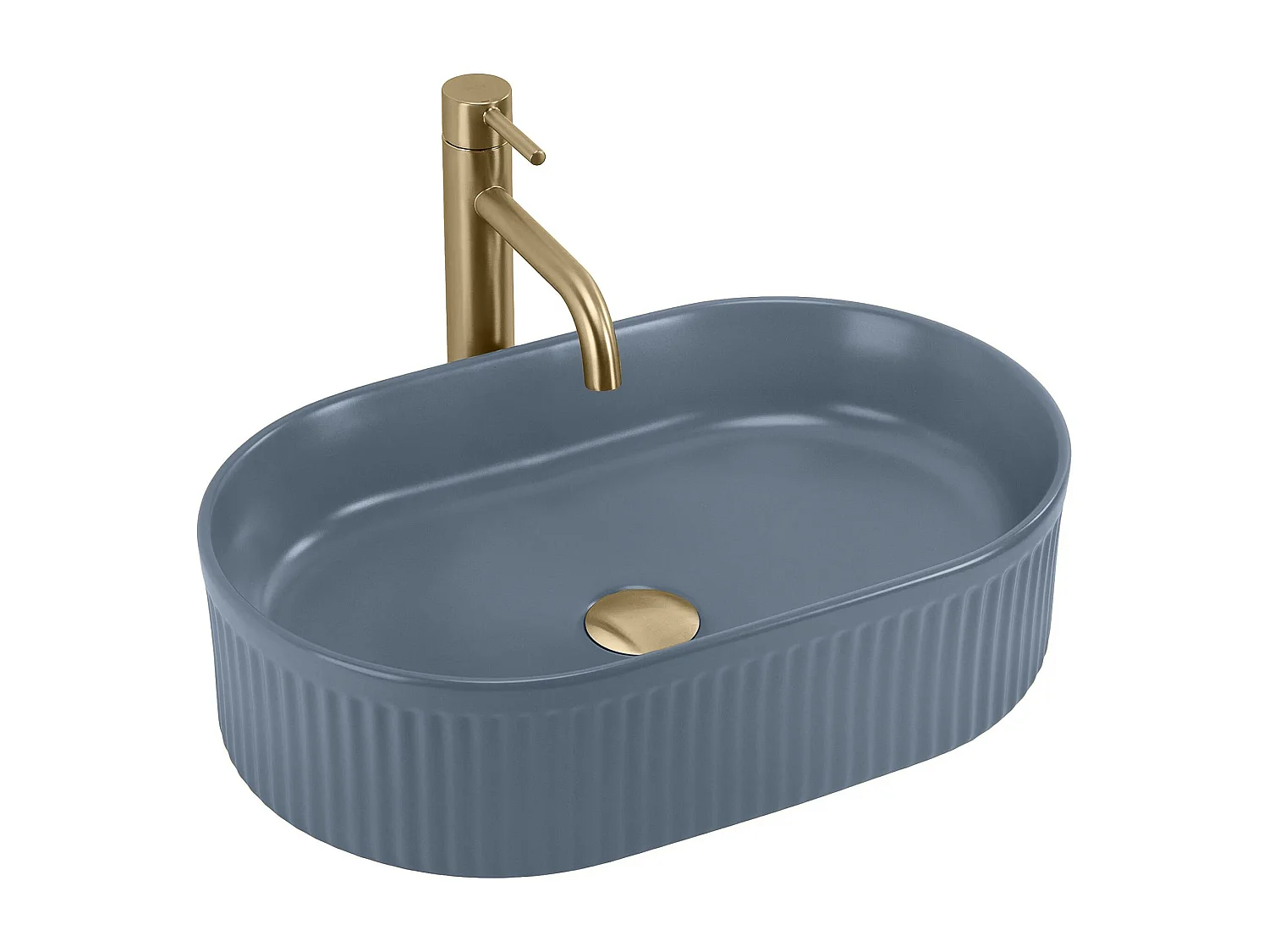 Vasque À Poser Rea Vanda Blueberry Matt 48 Blue