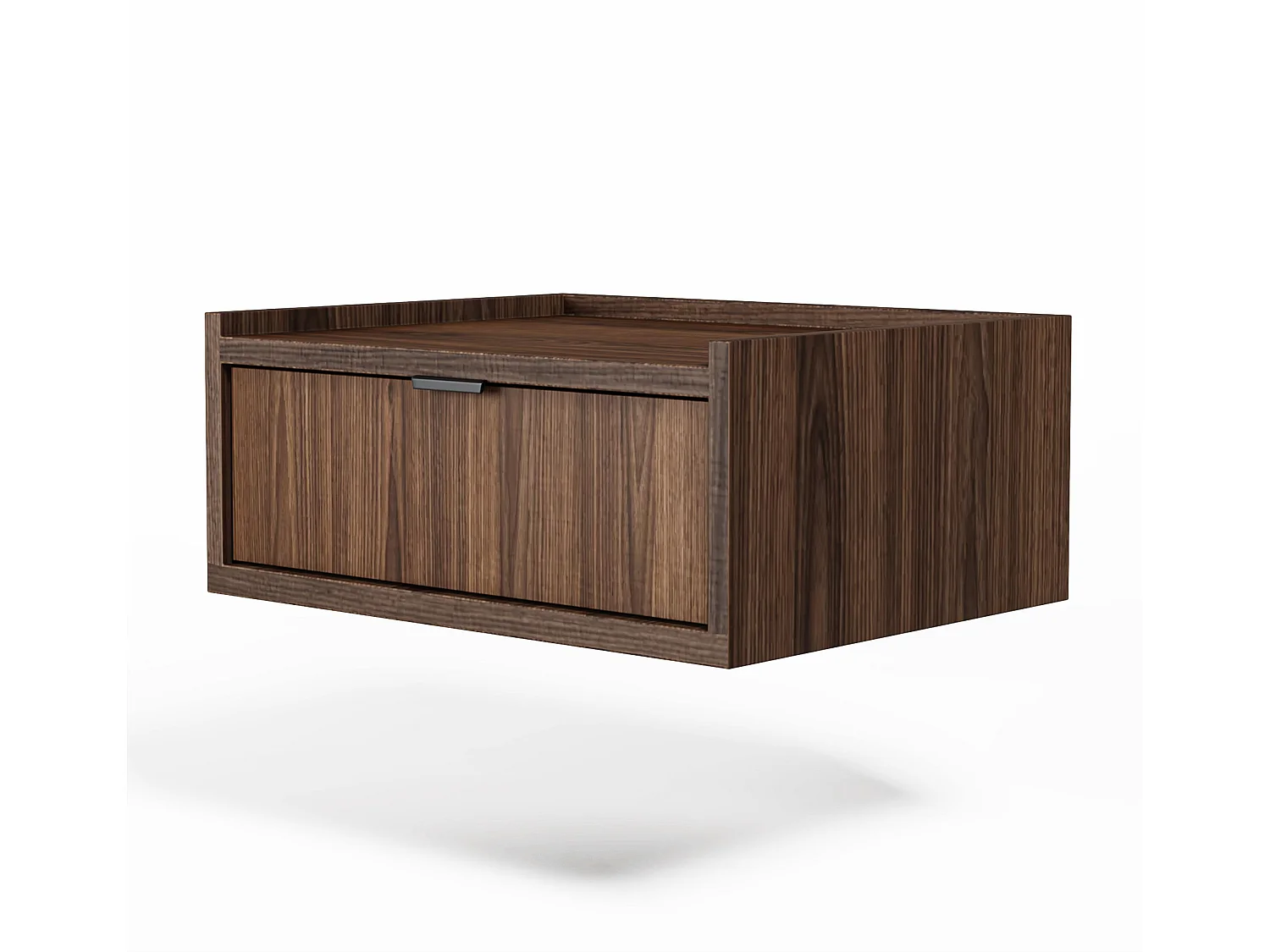 AX LIVING Nordiva Table de chevet suspendue 40 cm Warmia Walnut avec tiroir