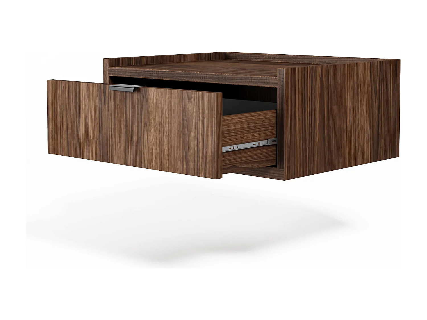 AX LIVING Nordiva Table de chevet suspendue 40 cm Warmia Walnut avec tiroir