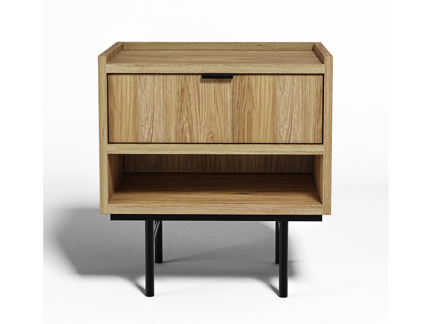 AX LIVING Nordiva Table de chevet 40 cm Hikora Natur bois moderne