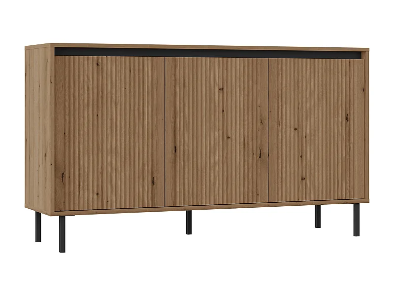 AX LIVING Buffet BODRUM 3 portes 149 cm chêne Evoke