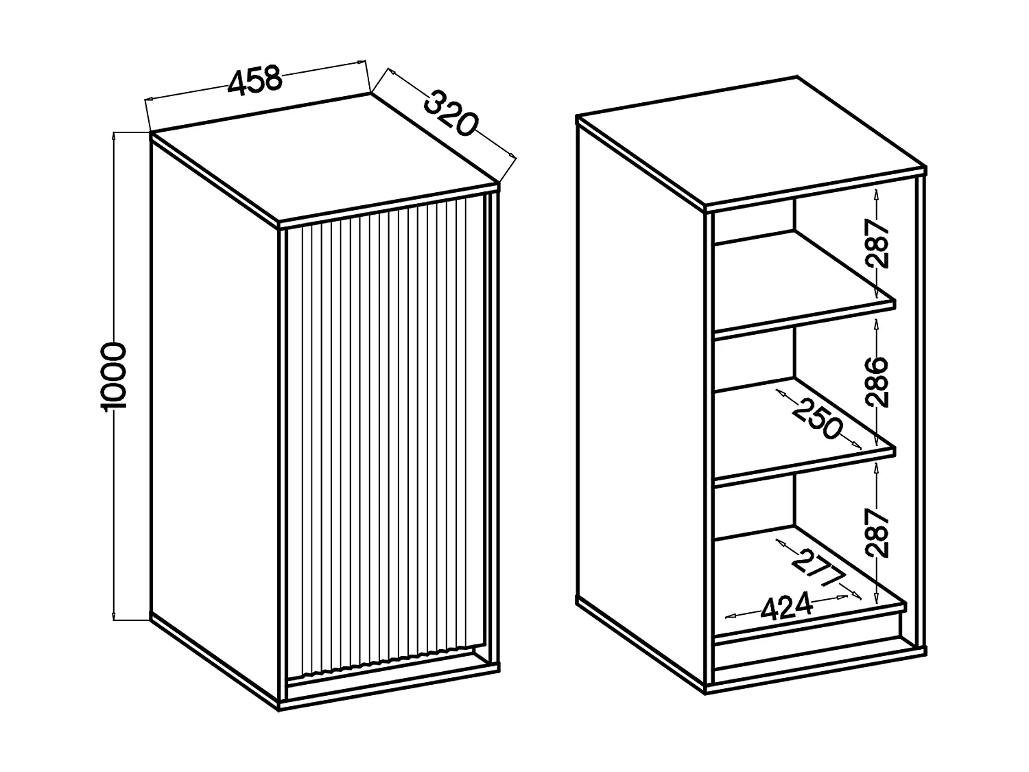 AX LIVING Meuble mural BODRUM 1 porte 46 cm chêne Evoke