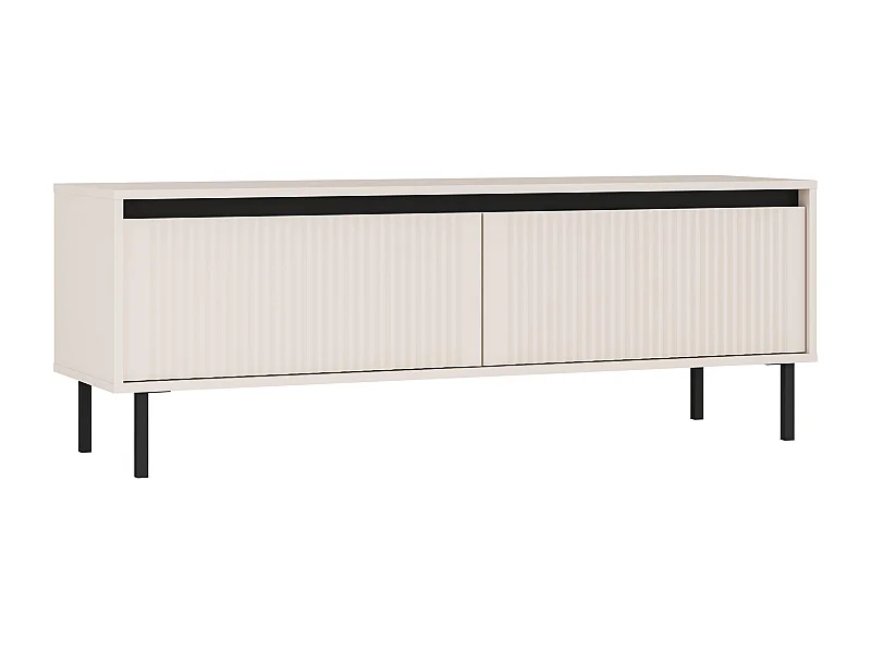 AX LIVING TV-Lowboard BODRUM RTV-Schrank 2 Schubladen 140 cm Sandbeige