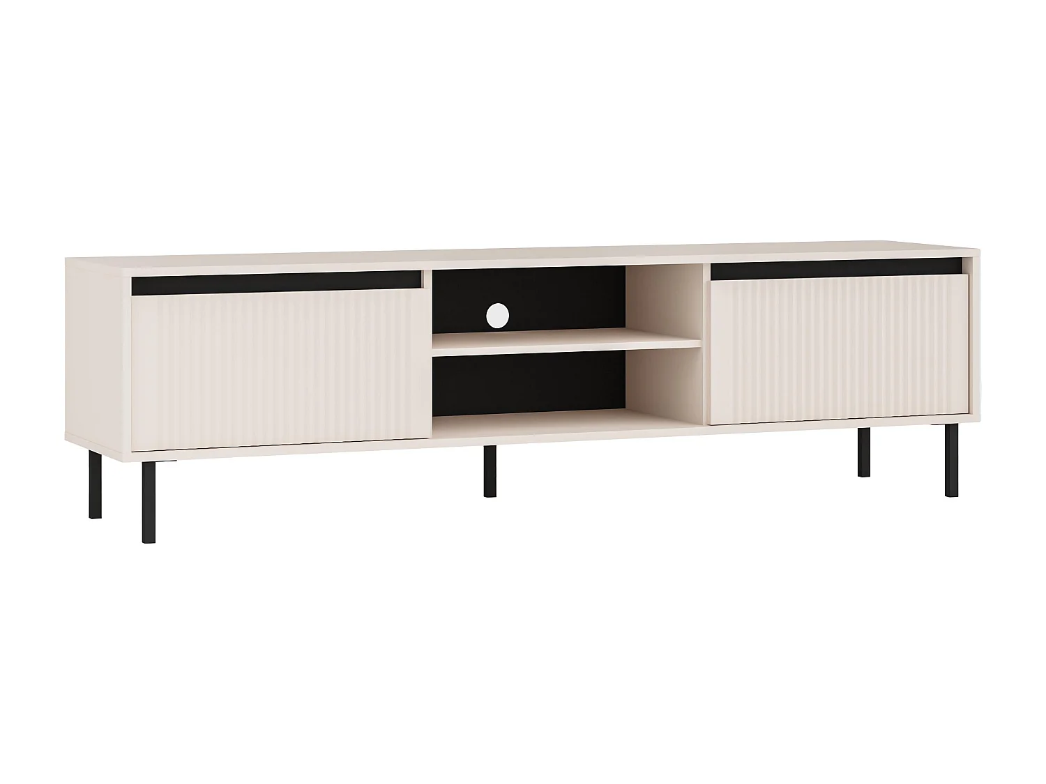 AX LIVING TV-Lowboard BODRUM RTV-Schrank 2 Schubladen 178 cm Sandbeige