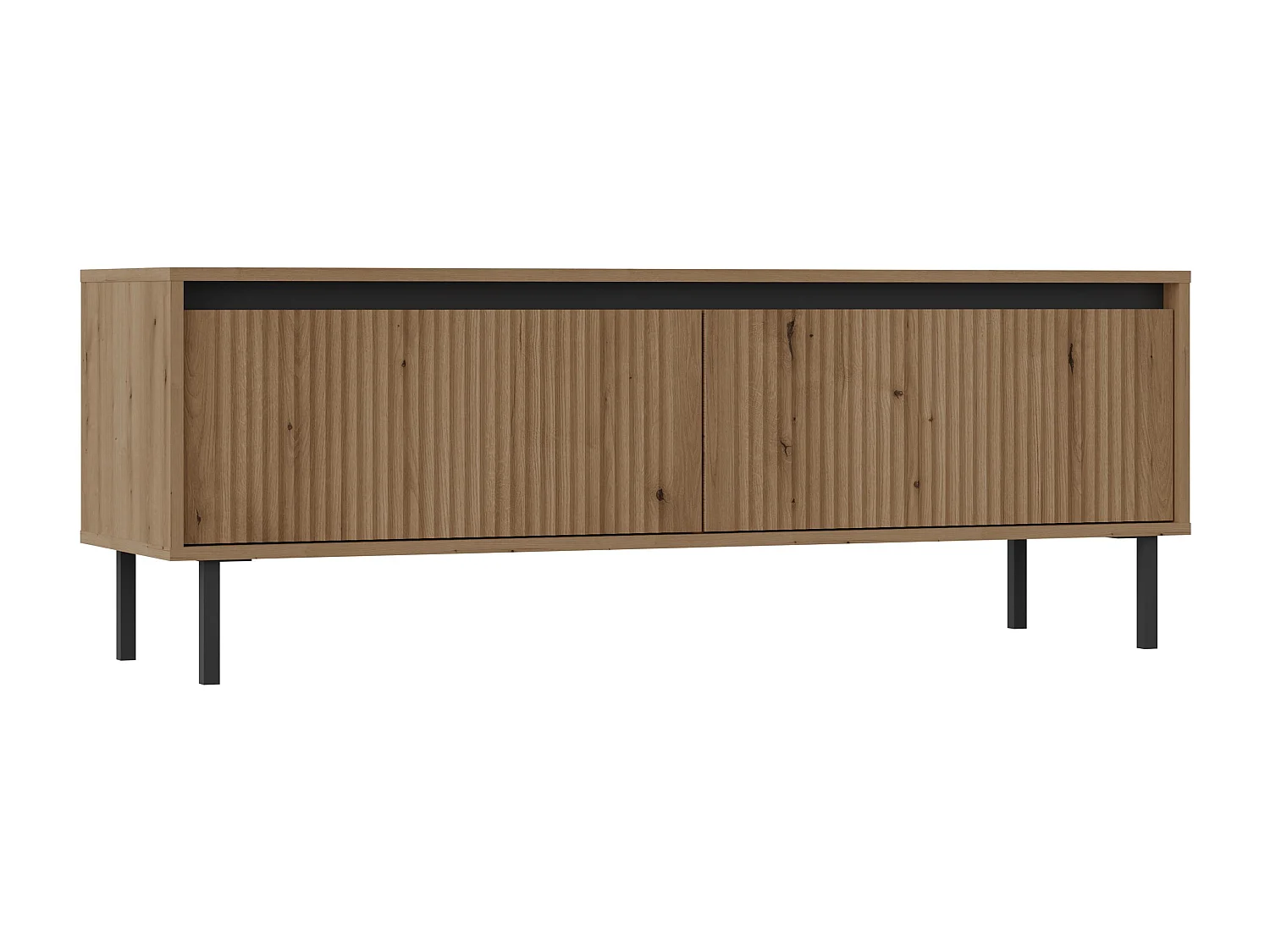 AX LIVING TV-Lowboard BODRUM RTV-Schrank 2 Schubladen 140 cm Eiche Evoke