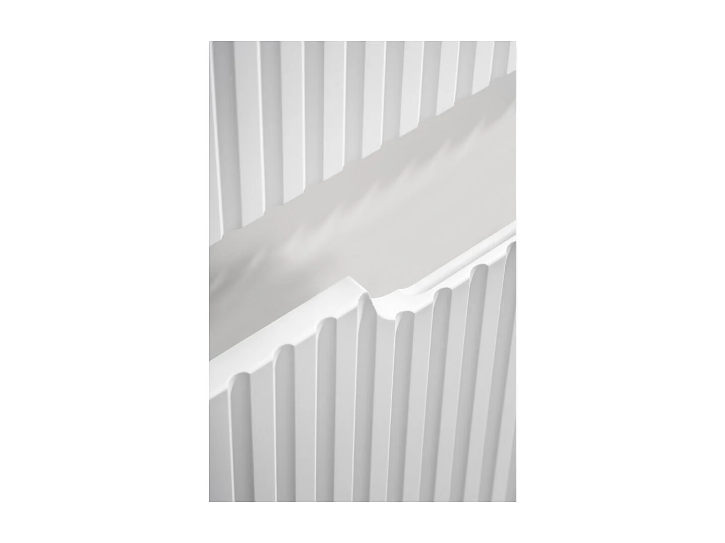 Ensemble VANO blanc 170cm : meubles sous vasque à tiroirs et placards + deux vasques à poser rainurées + colonne