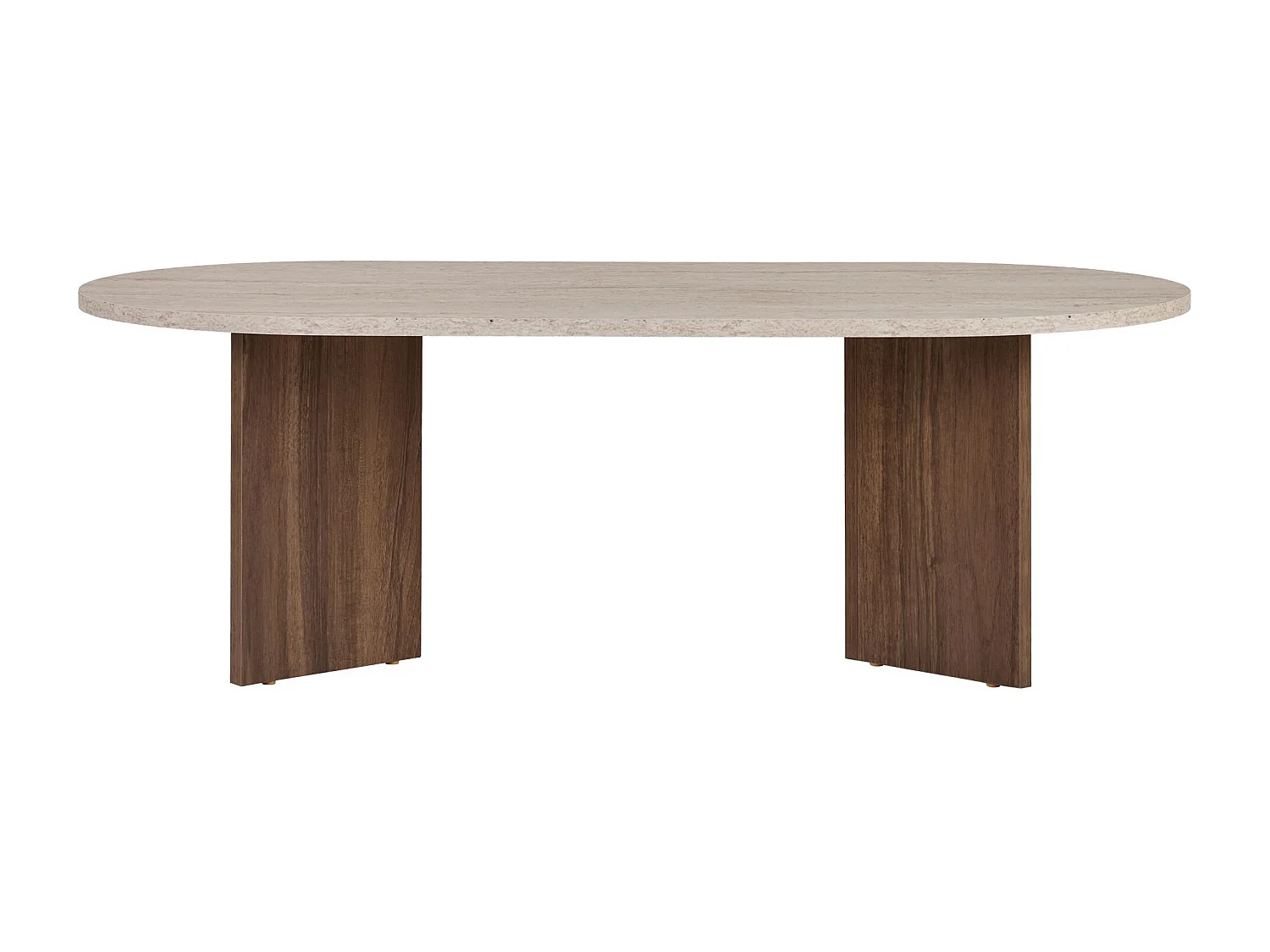 Houten salontafel "Sable" 119 x 60 x 40 cm - Travertin