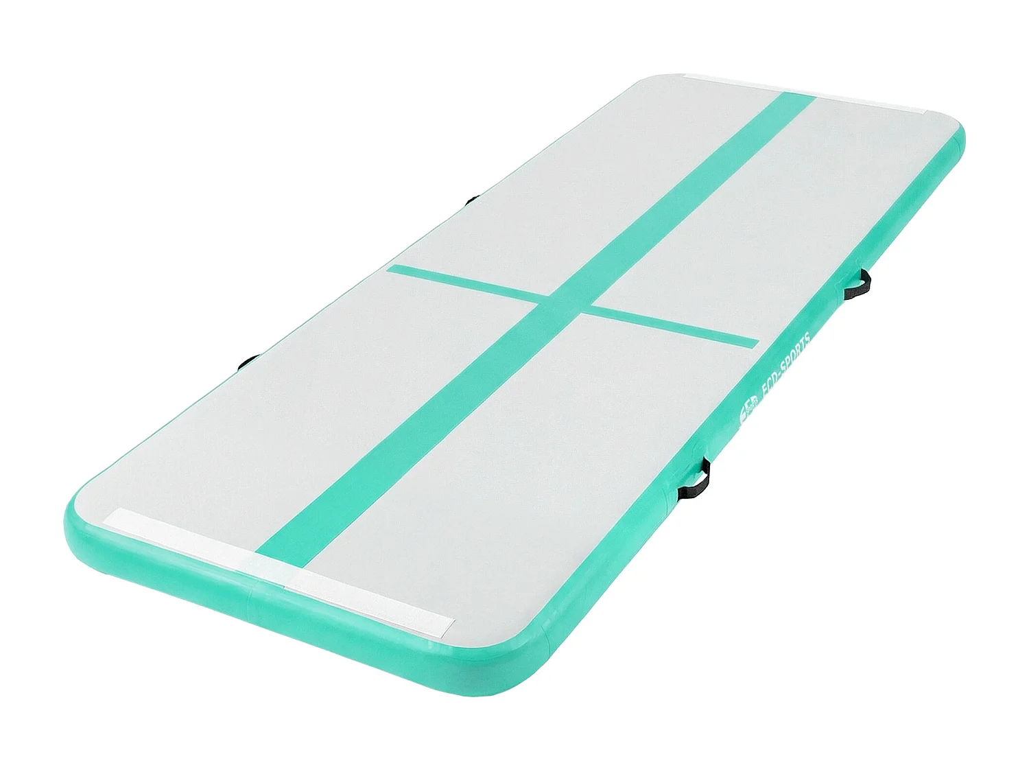 Tapis airtrack 300x100x10cm vert menthe piste de gymnastique gonflable pour tumbling yoga pilates et fitness avec pompe électrique et sac de transport