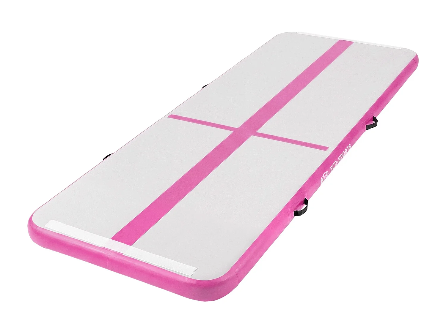 Tapis airtrack 300x100x10cm en rose piste de gymnastique gonflable pour tumbling yoga pilates et fitness avec pompe électrique et sac de transport