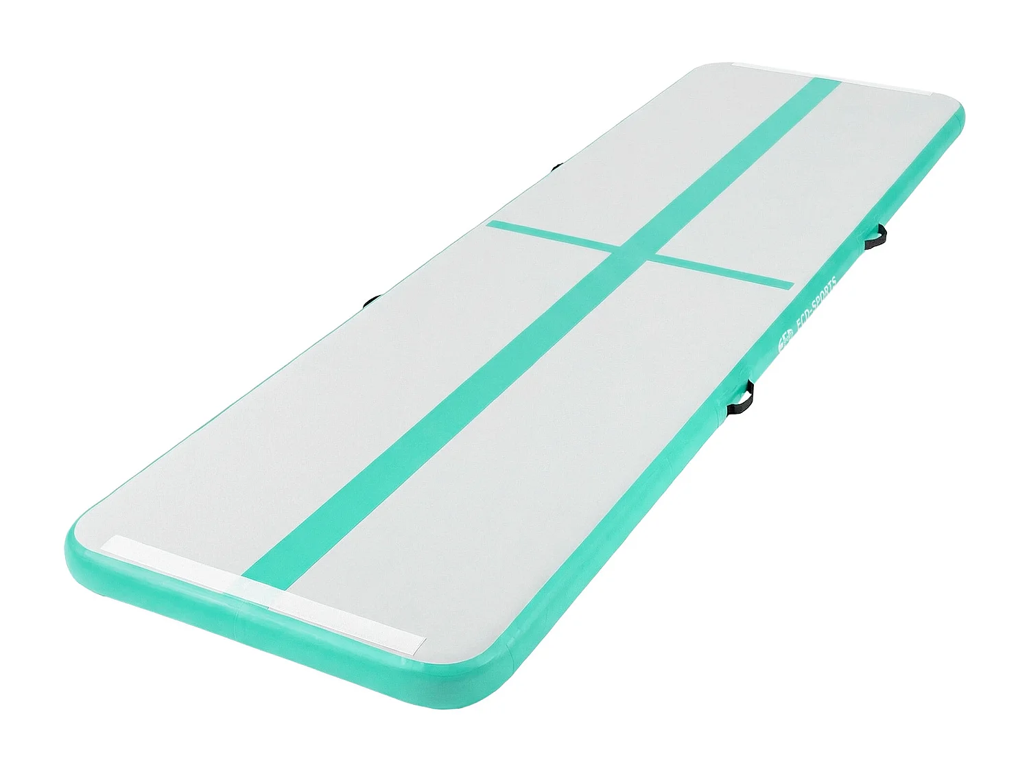 ECD Germany Tappetino ginnastica gonfiabile airtrack 4m verde menta 10 cm materassino tumbling fitness palestra con borsa trasporto e pompa elettrica