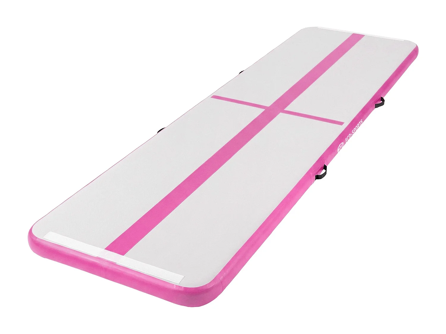 Tapis airtrack 400x100x10cm en rose piste de gymnastique gonflable pour tumbling yoga pilates et fitness avec pompe électrique et sac de transport