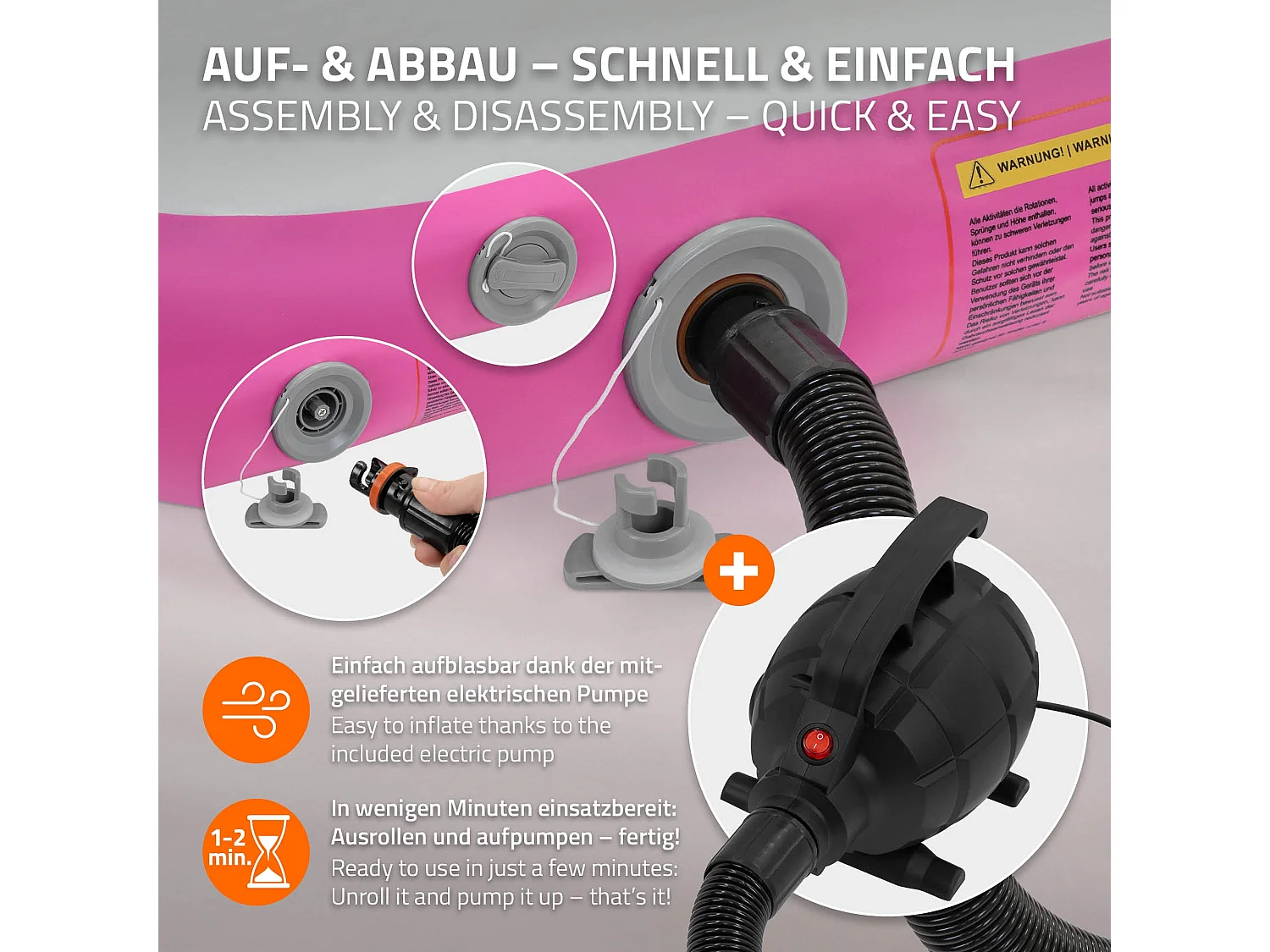 Tapis airtrack 400x100x10cm en rose piste de gymnastique gonflable pour tumbling yoga pilates et fitness avec pompe électrique et sac de transport