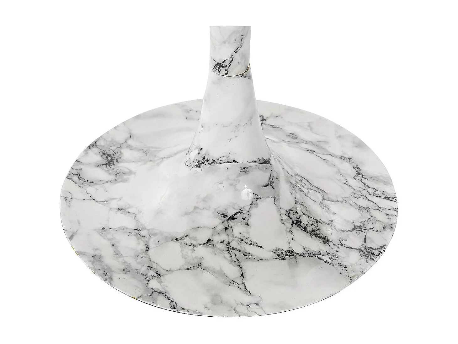 Aluminium bijzettafel 51x51x51 cm met marmerlook