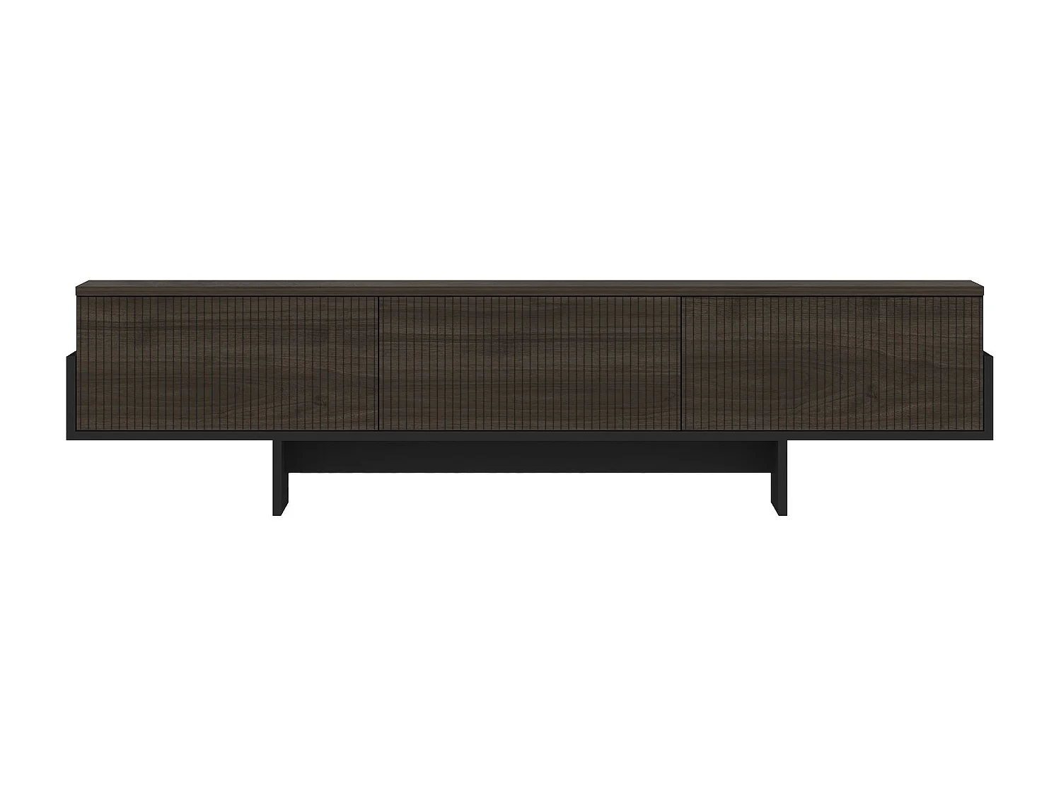 Meuble TV en bois "Hege" - 180 x 30 x 44 cm - Noir