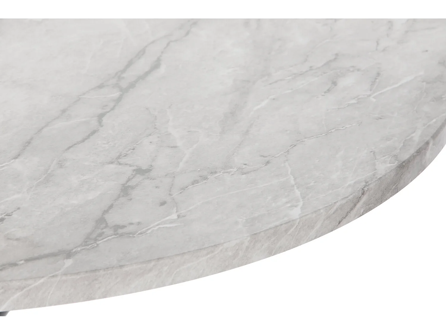 Tavolino laterale in MDF metallo 80X80X76 effetto marmo