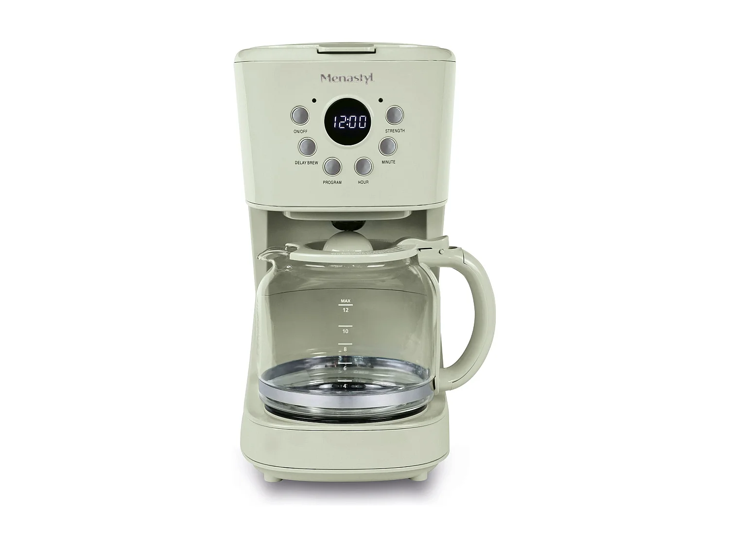 Menastyl - Cafetière Retro 1.5l En Polypropylène Et Acier Inoxydable Celadon