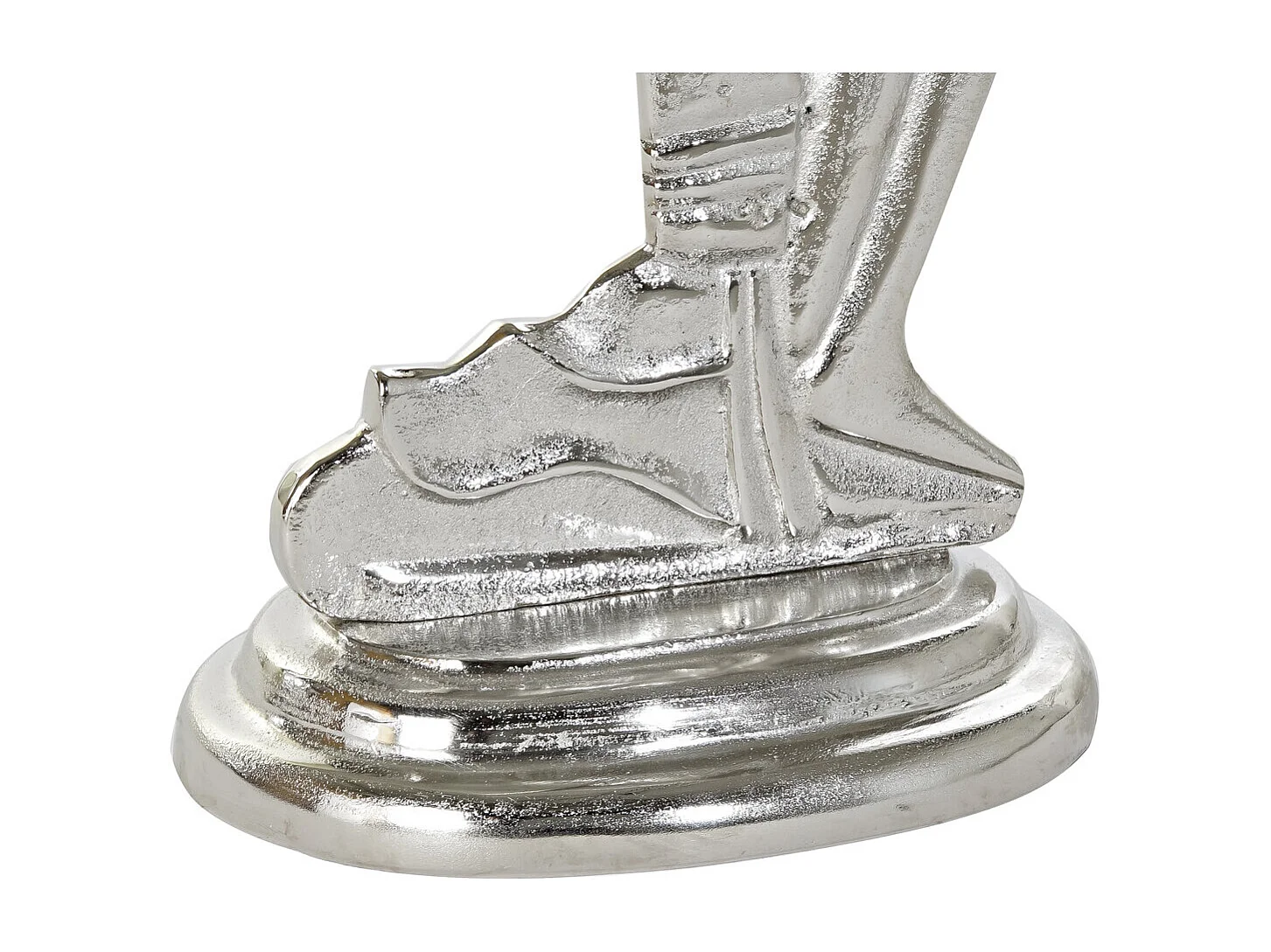 Bijzettafel van aluminium en glas, 46x46x72 cm, voor één persoon.