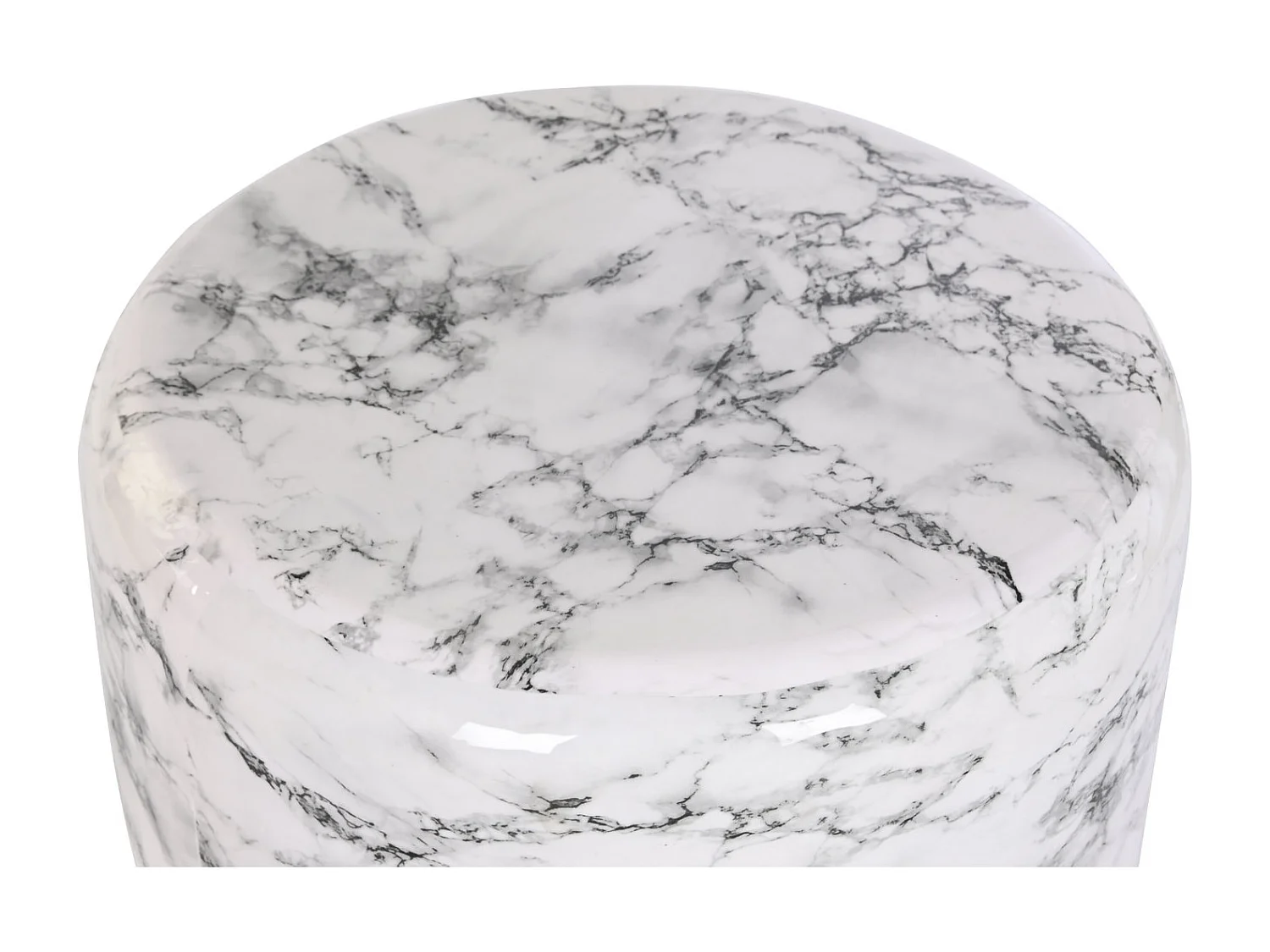 IJzeren bijzettafel 50x50x45 cm met marmerlook