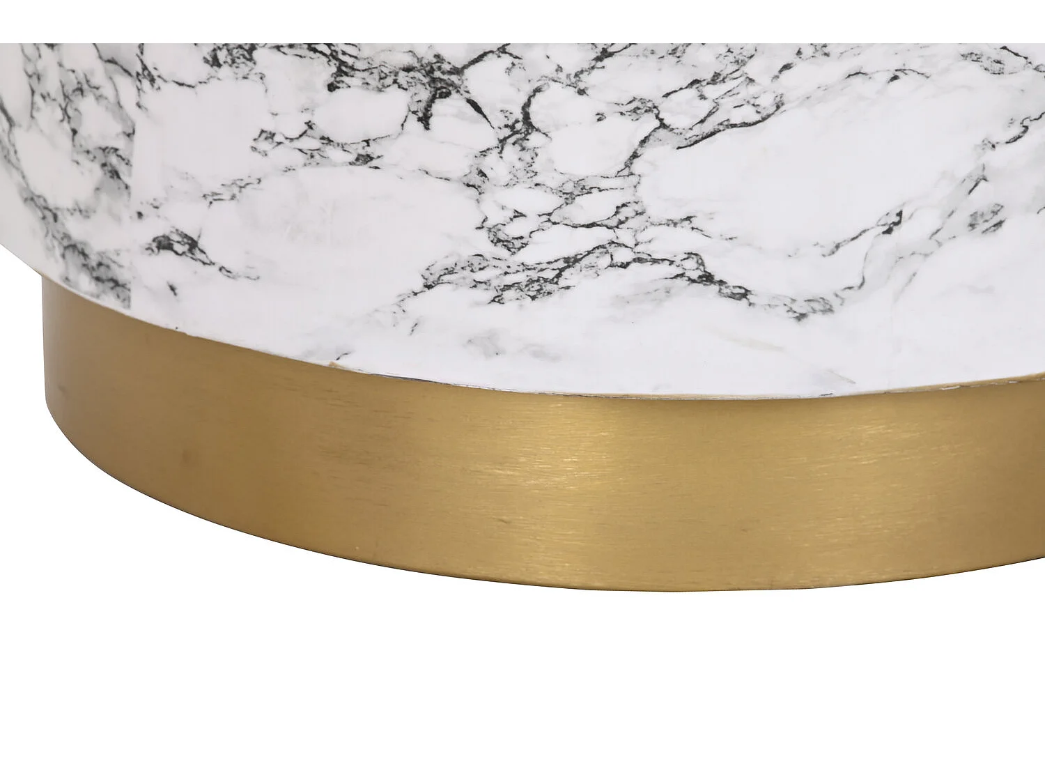 IJzeren bijzettafel 50x50x45 cm met marmerlook