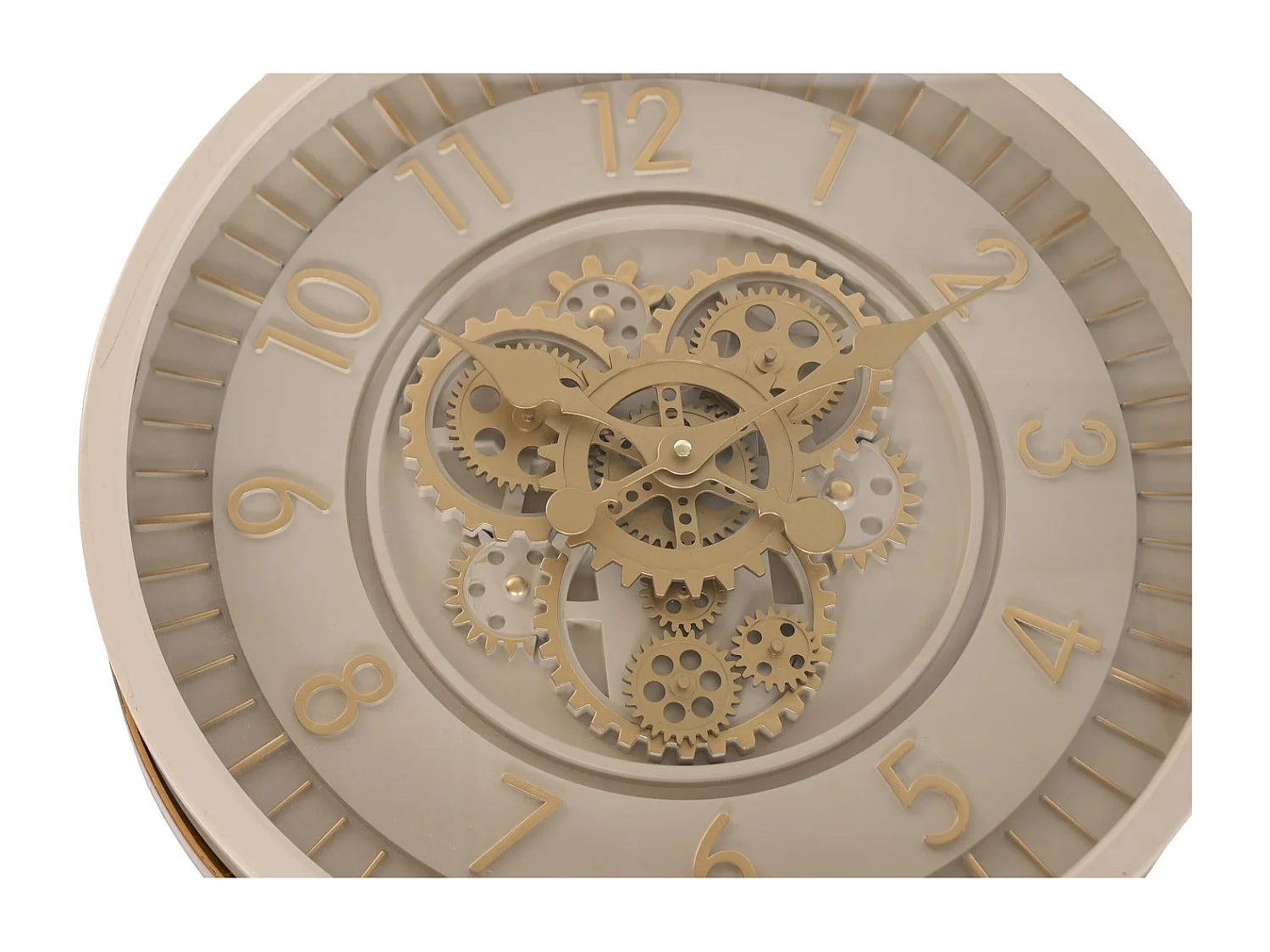 Metalen bijzettafel 50x50x51 cm met uurwerk