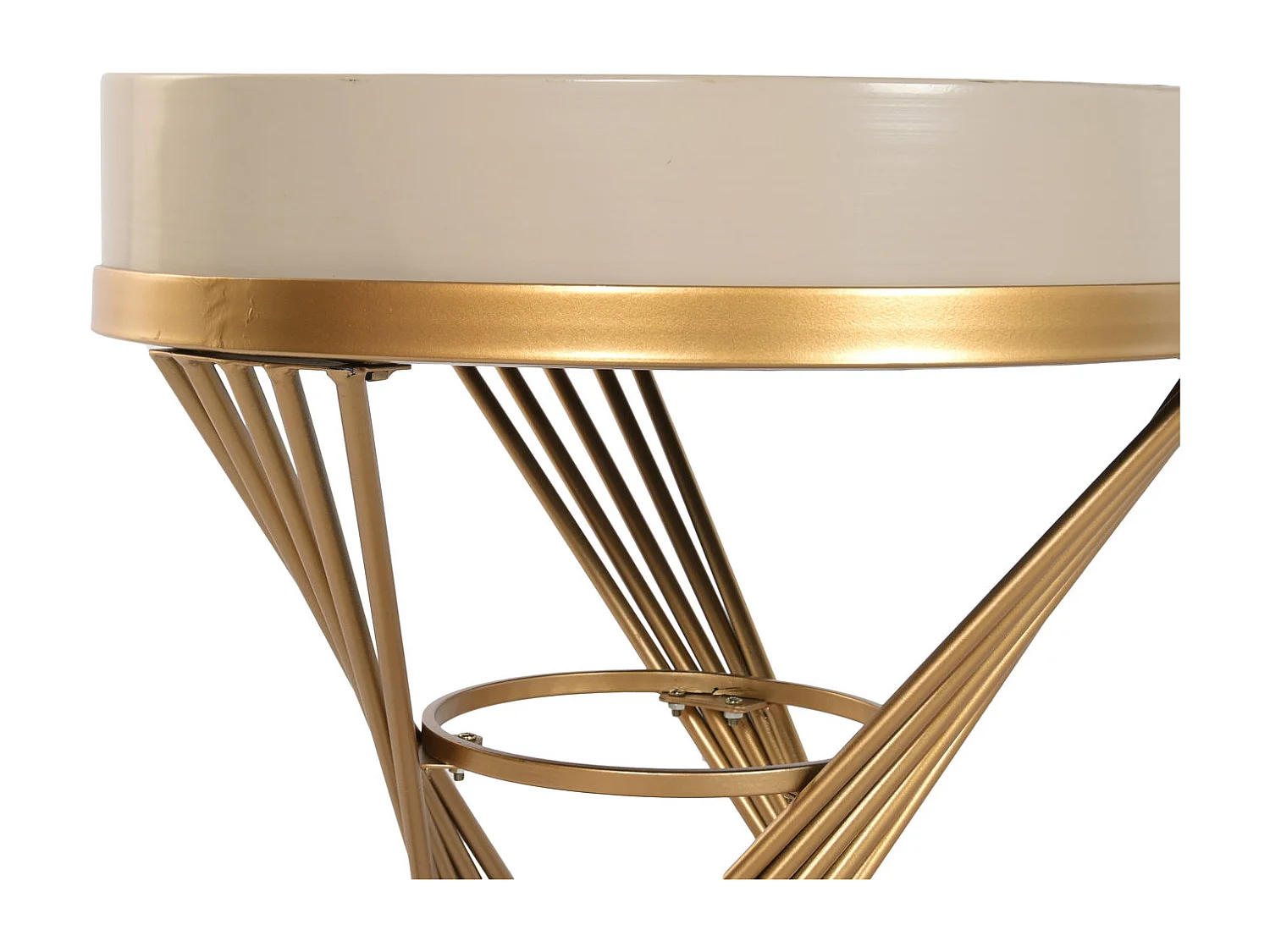 Metalen bijzettafel 50x50x51 cm met uurwerk