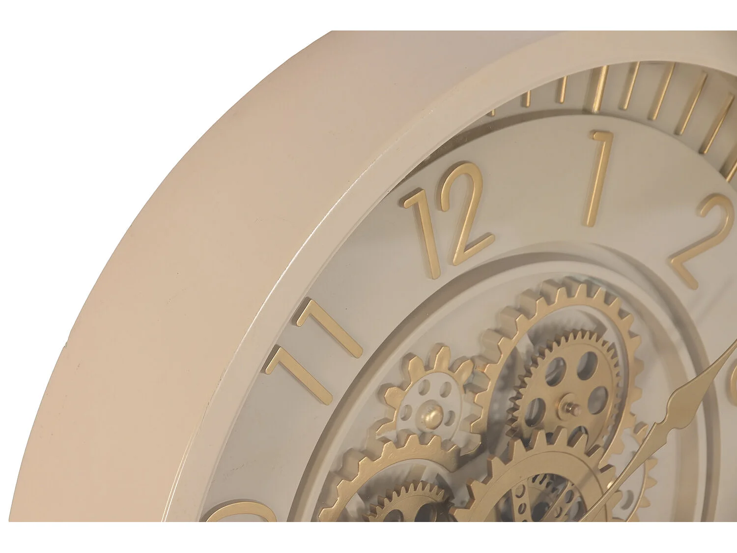 Metalen bijzettafel 50x50x51 cm met uurwerk