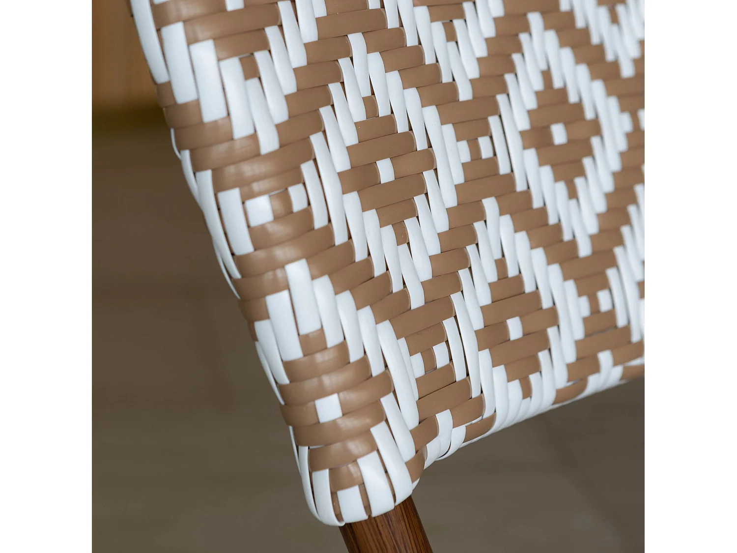 Now's Home - Lot 2 Chaises Textilene Noisette/aluminium Effet Rotin 41x43xht87 Scala