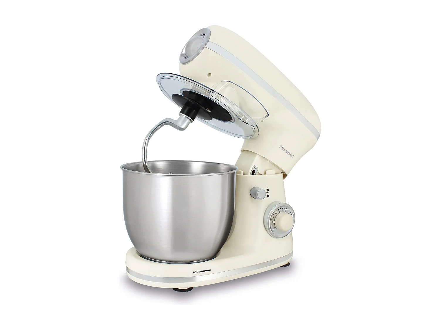 Menastyl - Robot Patissier Retro En Polypropylène Crème Et Acier Inoxydable