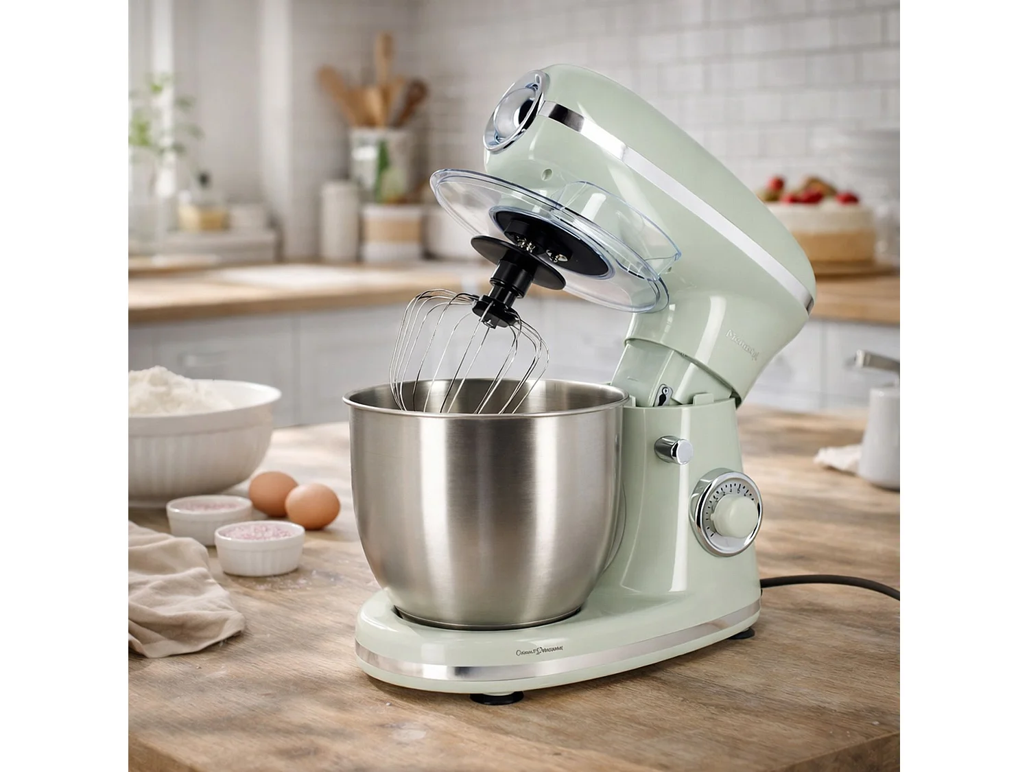 Menastyl - Robot Patissier Retro En Polypropylène Celadon Et Acier Inoxydable