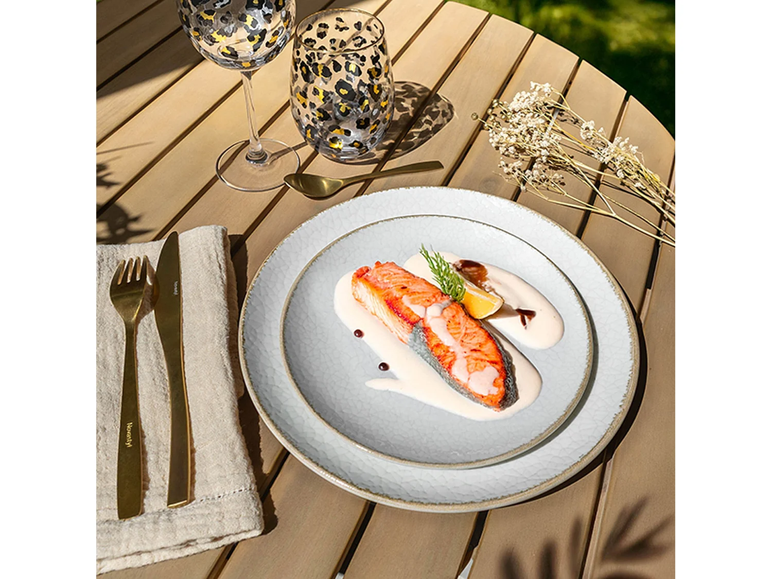 Novastyl - Lot De 48 Assiettes Nuance En Porcelaine