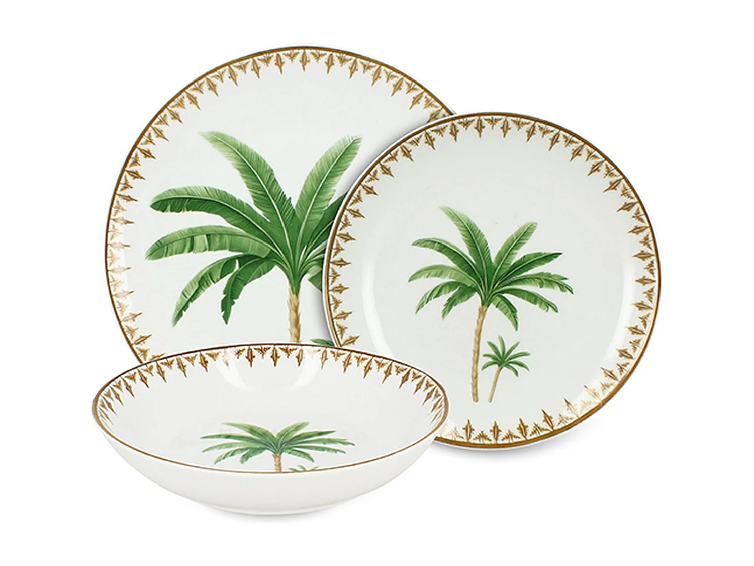 Novastyl - Lot De 36 Assiettes Atlas En Porcelaine