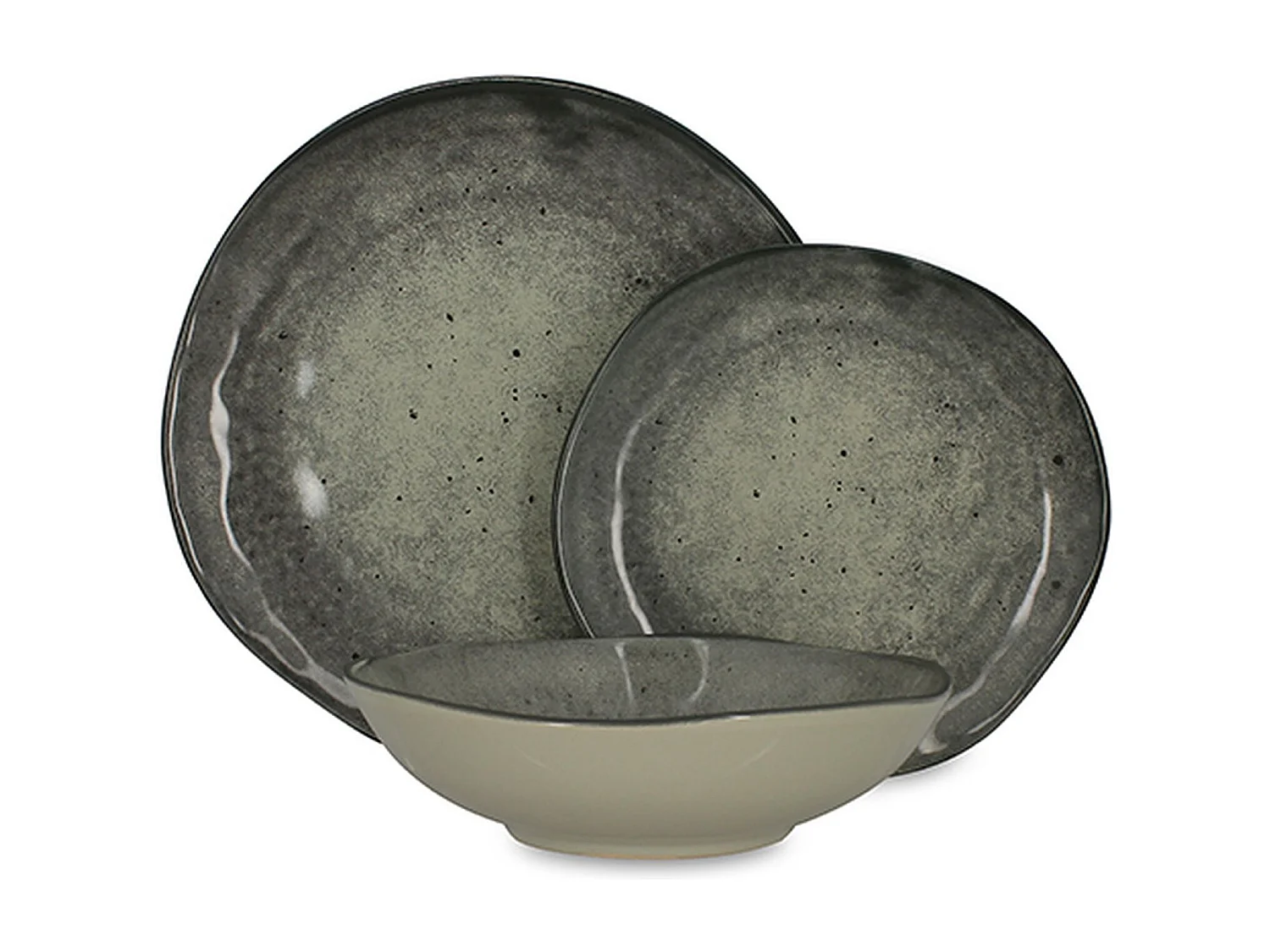 Novastyl - Lot De 36 Assiettes Irazu En Faience