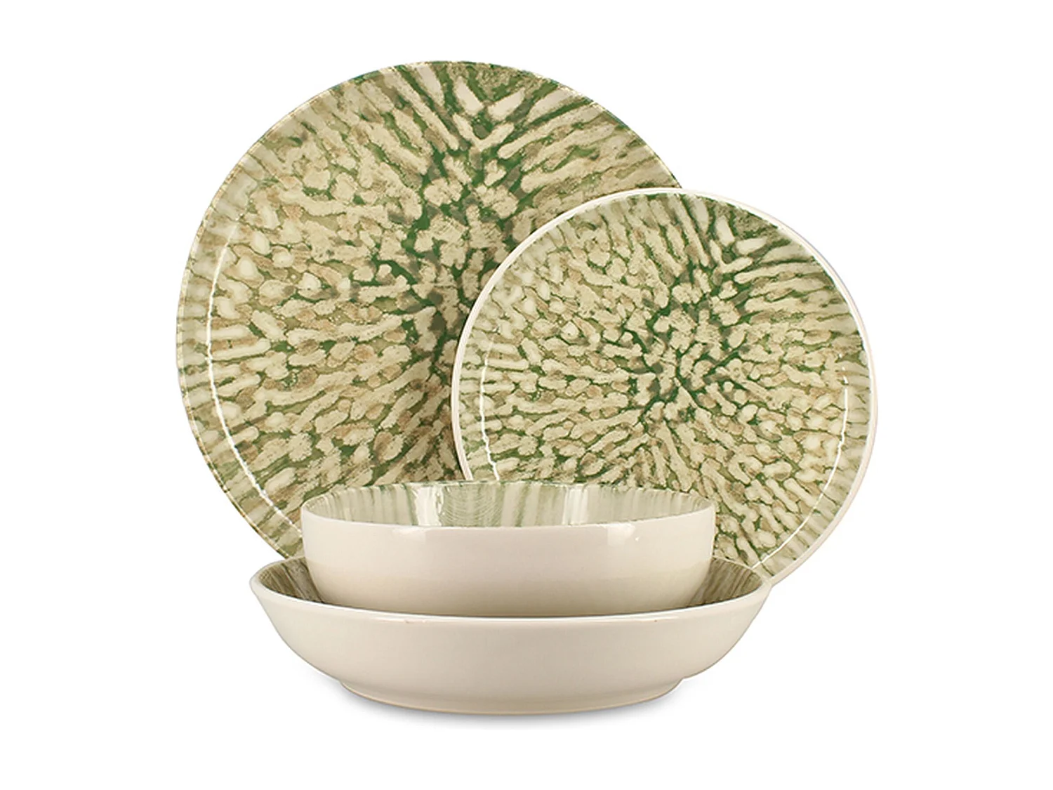 Novastyl - Lot De 48 Assiettes Jade En Grès