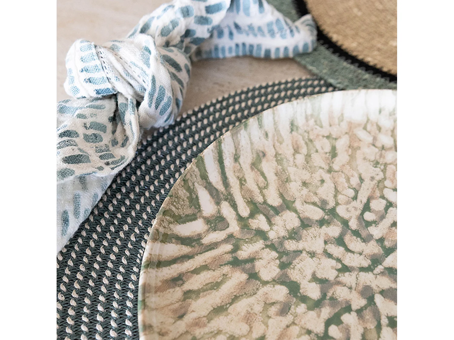 Novastyl - Lot De 48 Assiettes Jade En Grès