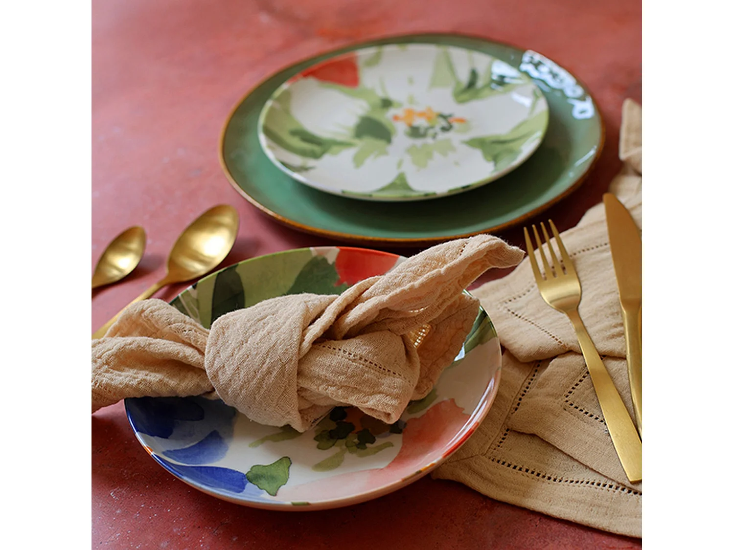 Novastyl - Lot De 36 Assiettes Floralux En Porcelaine