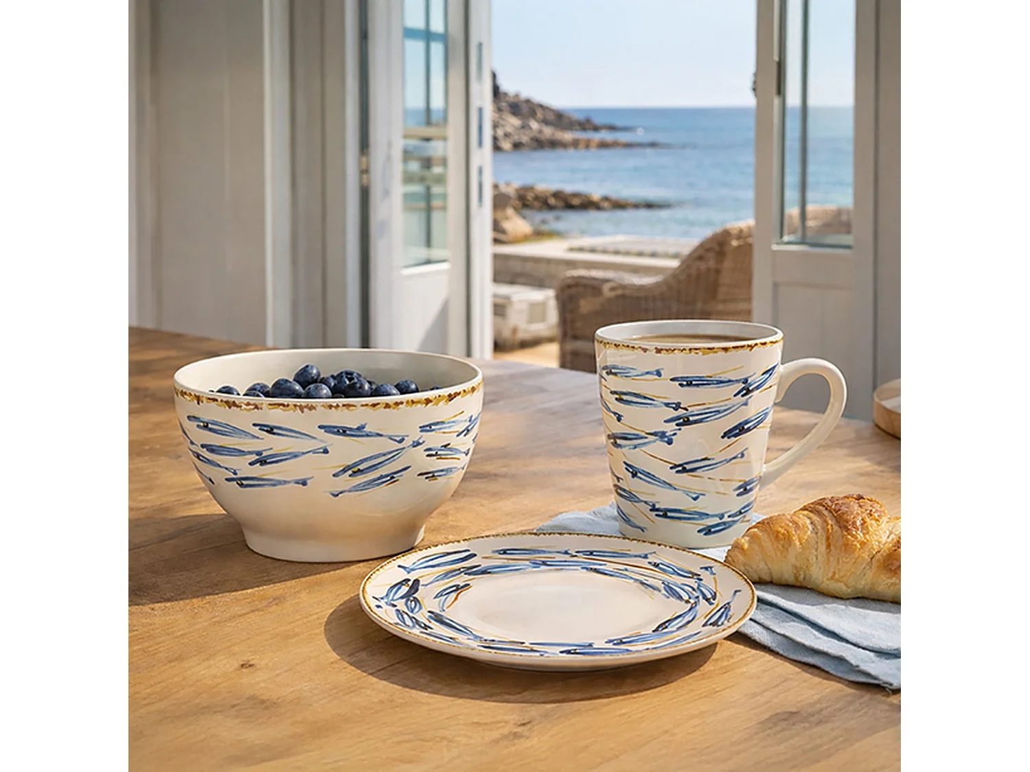 Novastyl - Lot De 48 Assiettes Marius En Grès