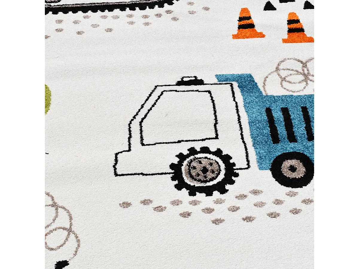 Tappeto per bambini TRUCKS, certificato OEKO-TEX