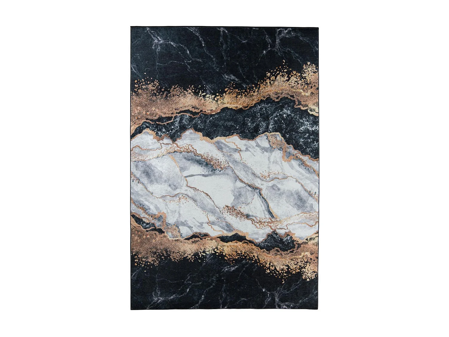 Tapis de cuisine 120x170 LYN11 GRAFIK Noir, facile d'entretien