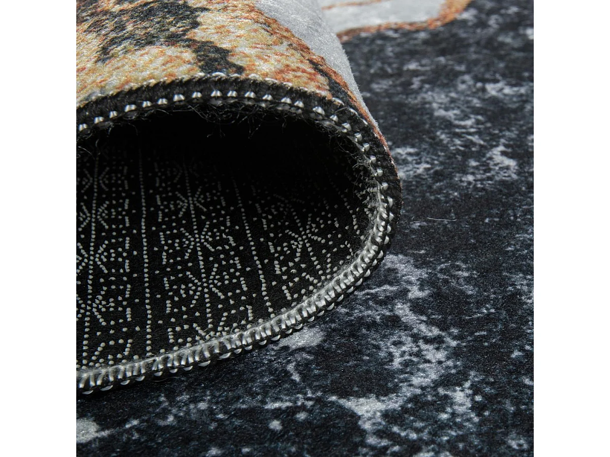 Tapis de cuisine 120x170 LYN11 GRAFIK Noir, facile d'entretien