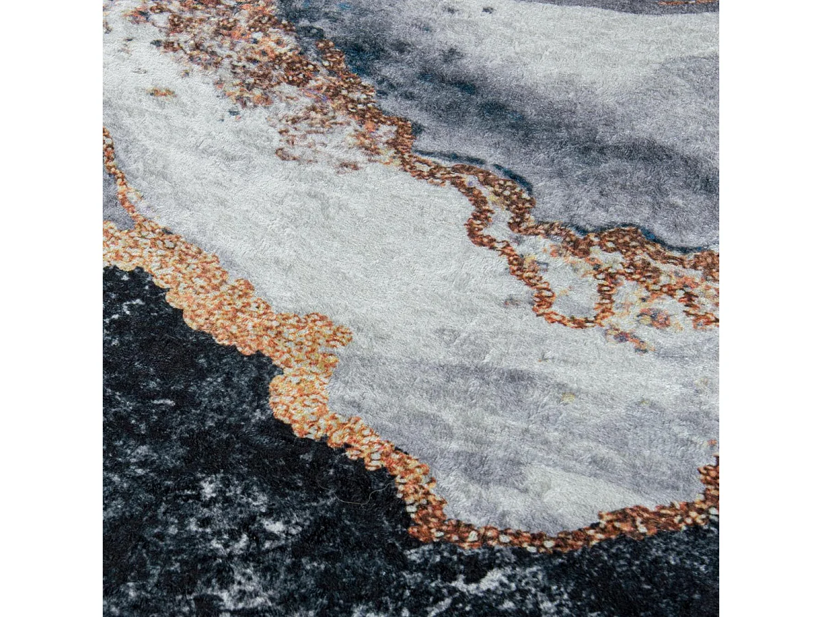 Tapis de cuisine 120x170 LYN11 GRAFIK Noir, facile d'entretien