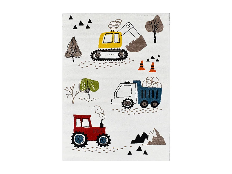 Tappeto per bambini TRUCKS, certificato OEKO-TEX