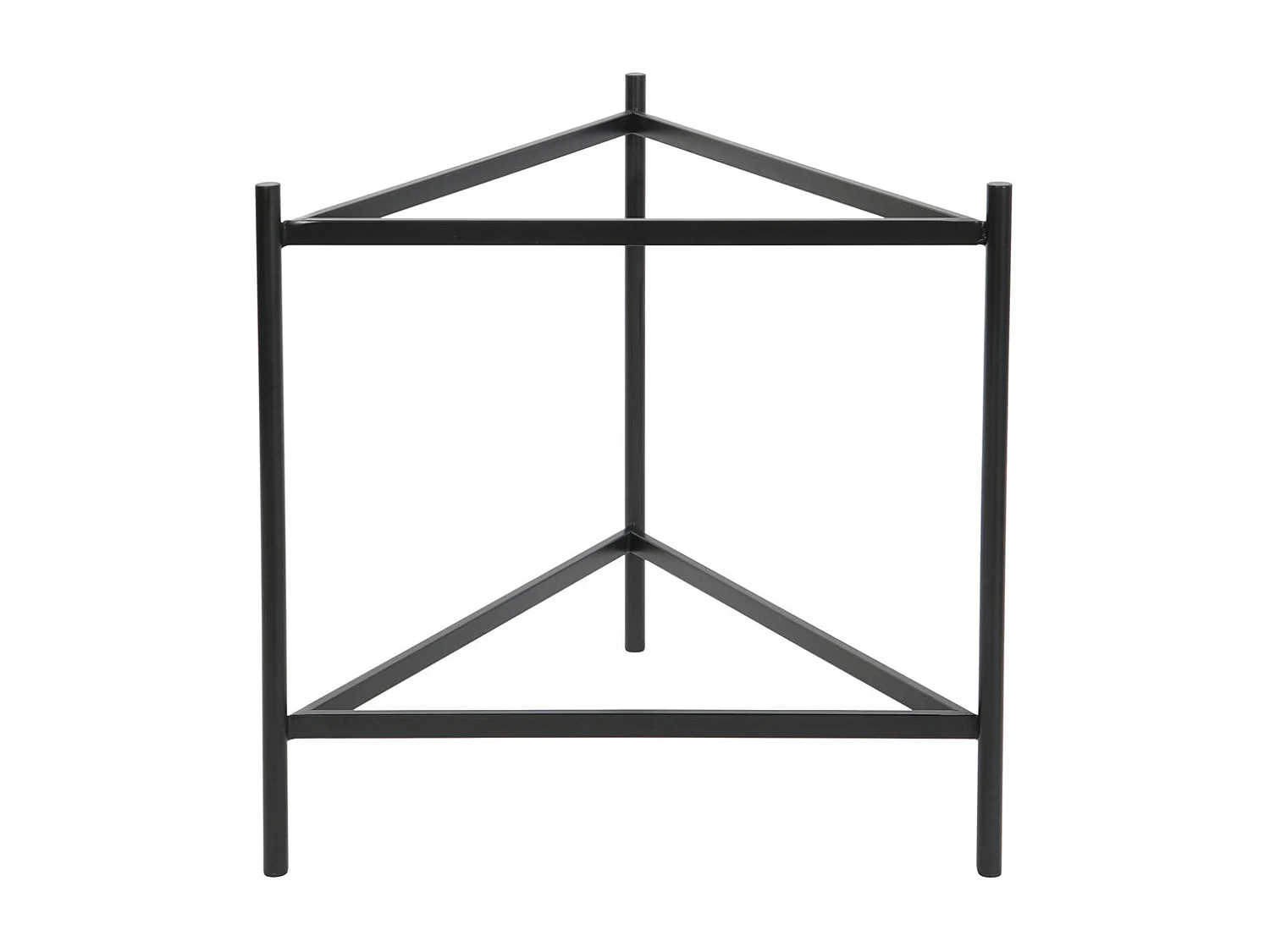 Tavolino laterale Set di 2 in vetro e metallo 62X62X55,5