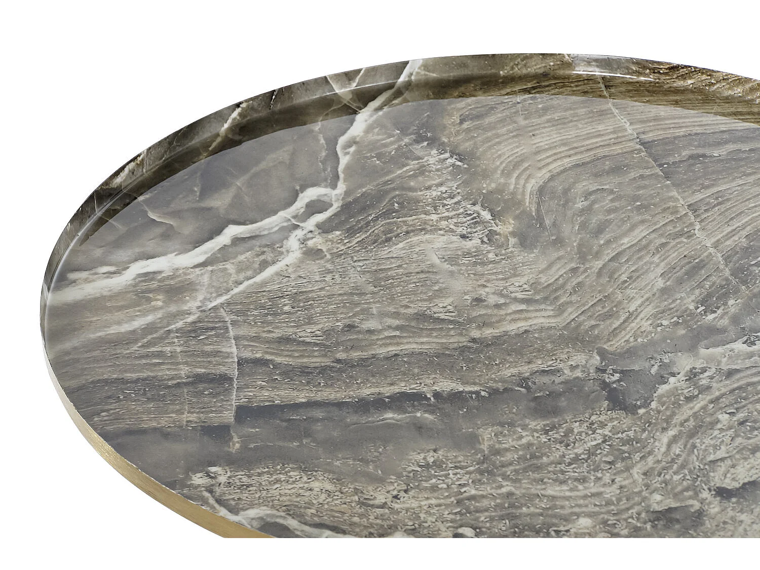 Mesita Auxiliar Aluminio 51X51X51 Simil Marmol