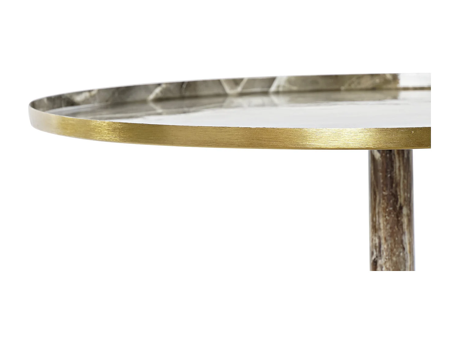 Mesita Auxiliar Aluminio 51X51X51 Simil Marmol