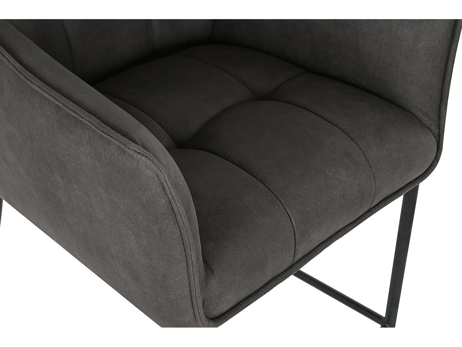 Microfiber metalen kruk 59x60x107 kunstleer