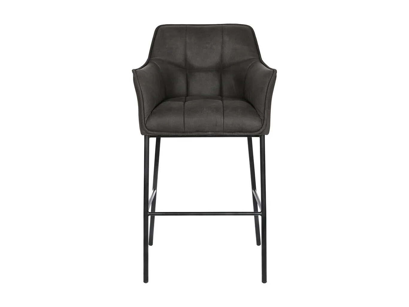 Microfiber metalen kruk 59x60x107 kunstleer