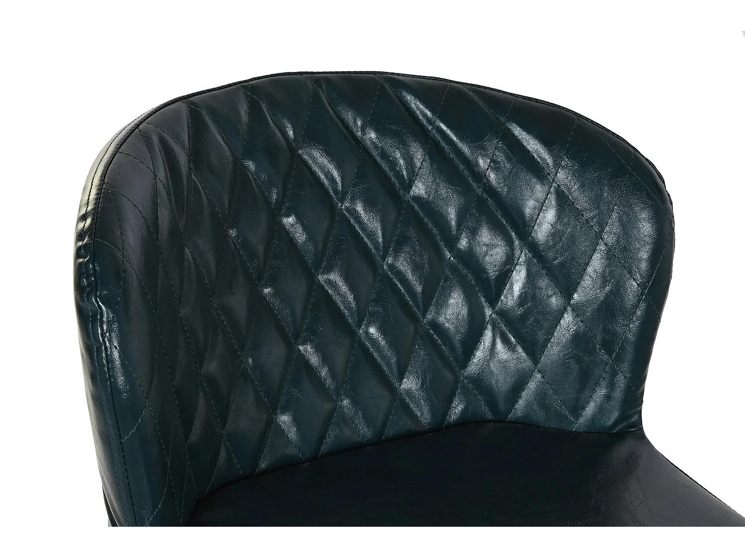 PU metalen kruk 40x42,5x81,5 cm, petrolblauw